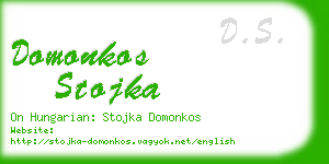 domonkos stojka business card